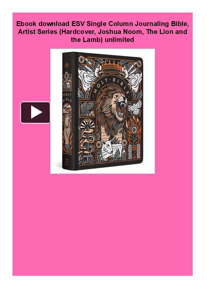 Ebook download ESV Single Column Journaling Bible, Artist Series