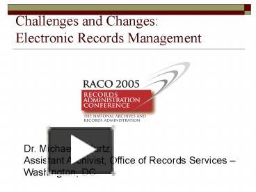 challenges of electronic records