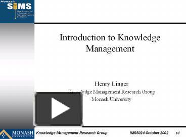 knowledge management ppt presentation