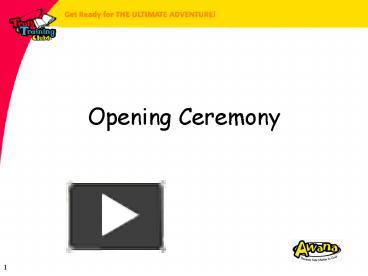 Ppt Opening Ceremony Powerpoint Presentation Free To View Id Da94a Zdc1z