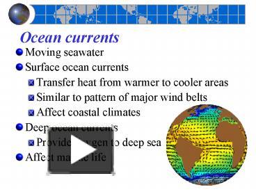 Ocean currents presentation | free to view