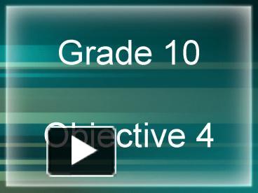 Grade 10 presentation | free to view
