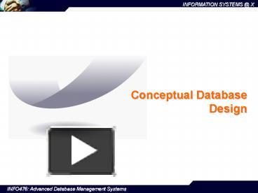 Conceptual Database Design Presentation Free To View