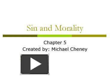 Sin and Morality presentation | free to view
