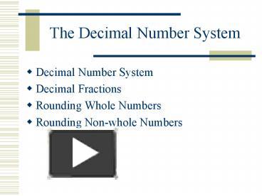 The Decimal Number System presentation | free to download