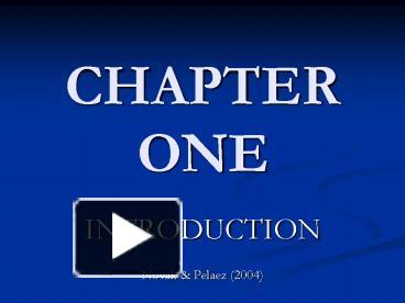 CHAPTER ONE presentation | free to view