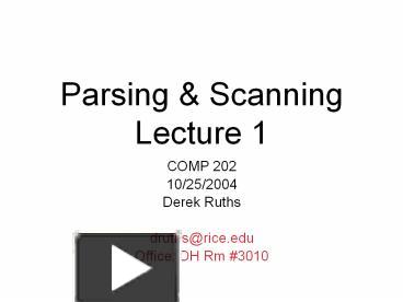 PPT – Parsing PowerPoint presentation | free to download - id: 1159c8-M2EzY