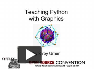 Teaching Python with Graphics presentation | free to download