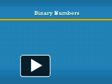 Binary Numbers presentation | free to download
