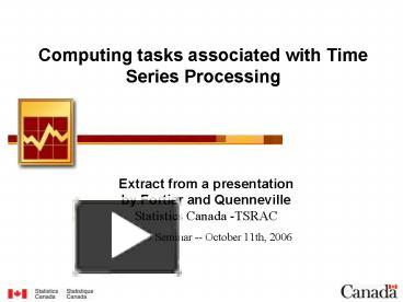 PPT – Computing tasks associated with Time Series Processing PowerPoint ...
