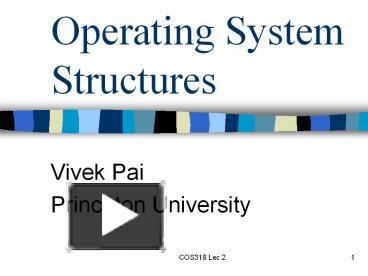 PPT – Operating System Structures PowerPoint presentation | free to ...