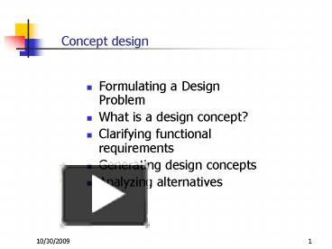 PPT – Concept design PowerPoint presentation | free to view - id ...
