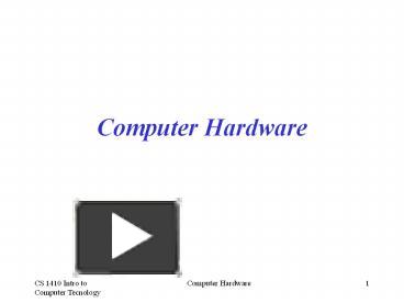 Introduction To Computers and Programming presentation | free to download