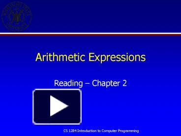 PPT – Arithmetic Expressions PowerPoint presentation | free to view ...
