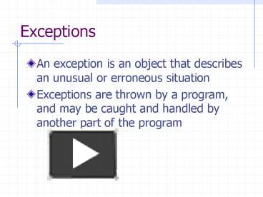 Exceptions presentation | free to download