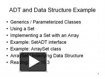 PPT – ADT and Data Structure Example PowerPoint presentation | free to ...