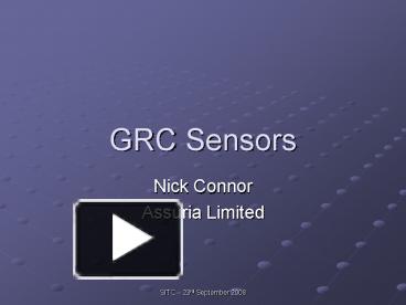 GRC Sensors presentation | free to view