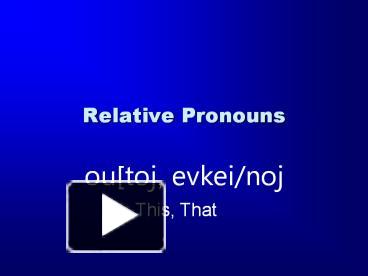 Relative Pronouns presentation | free to download