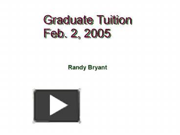 Randy Bryant presentation | free to view
