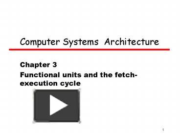 PPT – Computer Systems Architecture PowerPoint presentation | free to ...