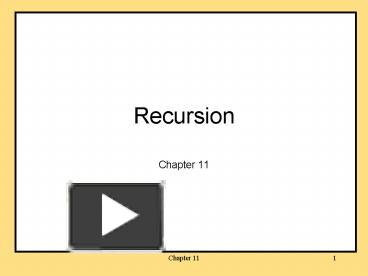 PPT – Recursion PowerPoint presentation | free to download - id: 133ed5 ...