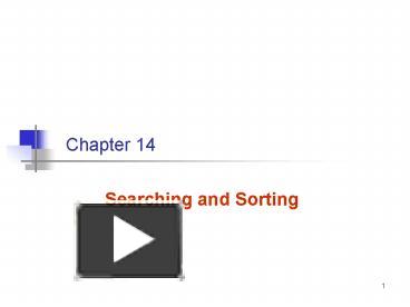 PPT – Searching and Sorting PowerPoint presentation | free to view - id ...
