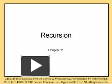 PPT – Recursion PowerPoint presentation | free to download - id: 133ef6 ...