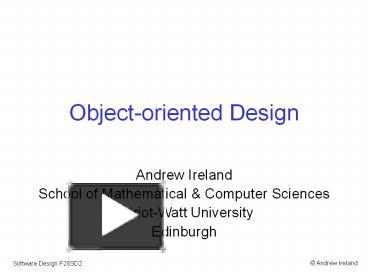 PPT – Object-oriented Design PowerPoint presentation | free to download ...