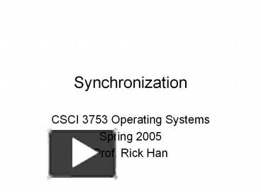 PPT – Synchronization PowerPoint presentation | free to download - id ...