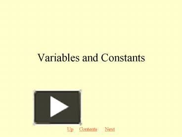 PPT – Variables and Constants PowerPoint presentation | free to view ...
