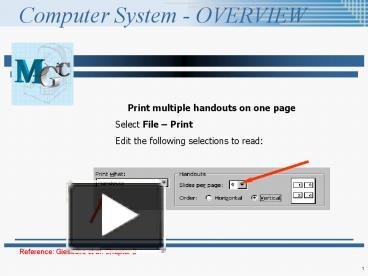 PPT – Computer System OVERVIEW PowerPoint presentation | free to view ...