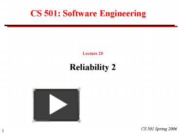 PPT – CS 501: Software Engineering PowerPoint presentation | free to ...