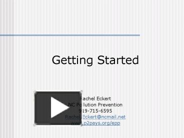 Getting Started presentation | free to view