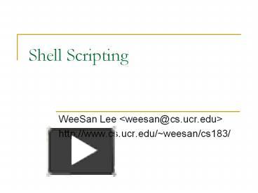 Shell Scripting presentation | free to download