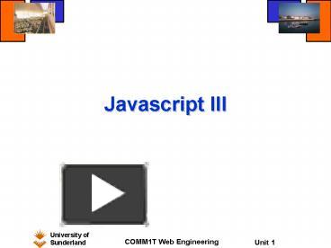 PPT – Javascript III PowerPoint presentation | free to view - id ...