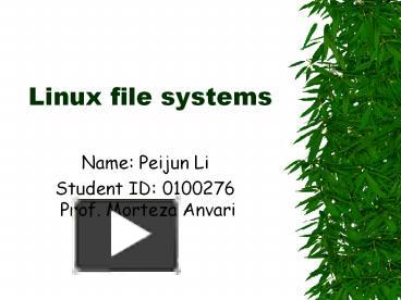 Linux file systems presentation | free to download