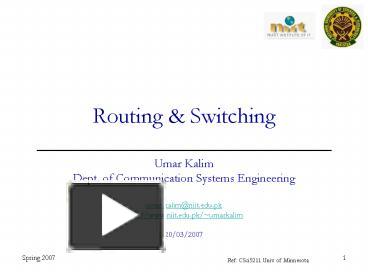 PPT – Routing PowerPoint presentation | free to view - id: 149c1c-YjQ4Y