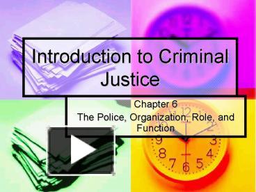 PPT – Introduction to Criminal Justice PowerPoint presentation | free ...
