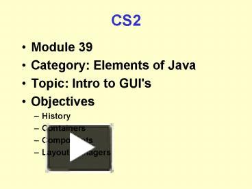 CS2 presentation | free to view