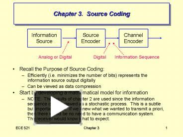 PPT – Chapter 3' Source Coding PowerPoint presentation | free to view ...