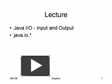 PPT – Java IO Input and Output PowerPoint presentation | free to view ...
