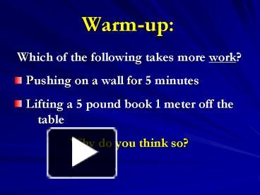PPT – Warmup: PowerPoint presentation | free to view - id: 14fb20-NThjN