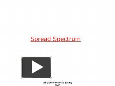 PPT – Spread Spectrum PowerPoint presentation | free to download - id ...