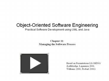 PPT – Object-Oriented Software Engineering Practical Software ...