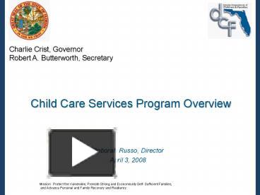 PPT – Child Care Services Program Overview PowerPoint presentation ...