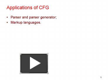 PPT – Applications of CFG PowerPoint presentation | free to view - id ...