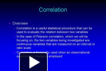 PPT – Correlation PowerPoint presentation | free to view - id: 15483e-ZWNjZ