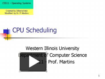 PPT – CPU Scheduling PowerPoint presentation | free to view - id ...