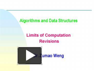 PPT – Algorithms and Data Structures PowerPoint presentation | free to ...