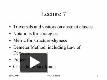 Traversals and visitors on abstract classes presentation | free to download